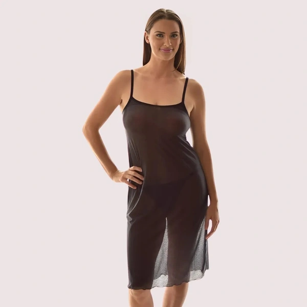 NAUGHTYGALZ Moonlit Desire See-Through Nightdress - Black, 5XL