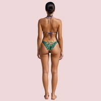 NAUGHTYGALZ Classic String Halter Bikini soutien with Abstract Print (Top Only) - 34, Victoria