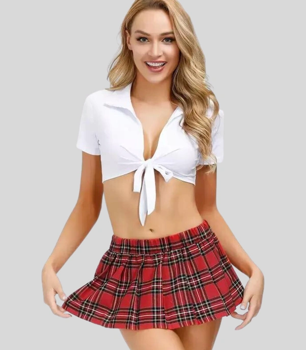 NAUGHTYGALZ Babydoll's School Costume Set - As shown in image, XL