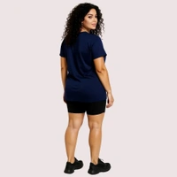 NAUGHTYGALZ Navy Blue "LOVE" Graphic Casual Tee - Cloud Burst, S