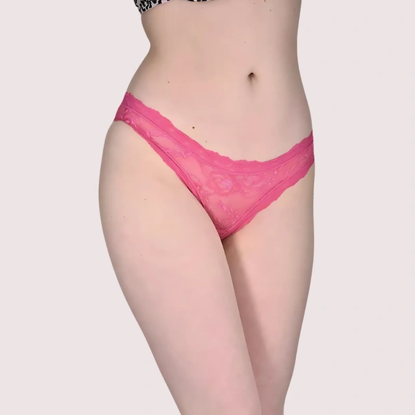 NAUGHTYGALZ Exclusive French Daina Lace Tanga Panties Luxury Gift Box - M, As shown in image