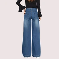 NAUGHTYGALZ Women's Classic High Waist Wide Leg Jeans - East Bay, 32