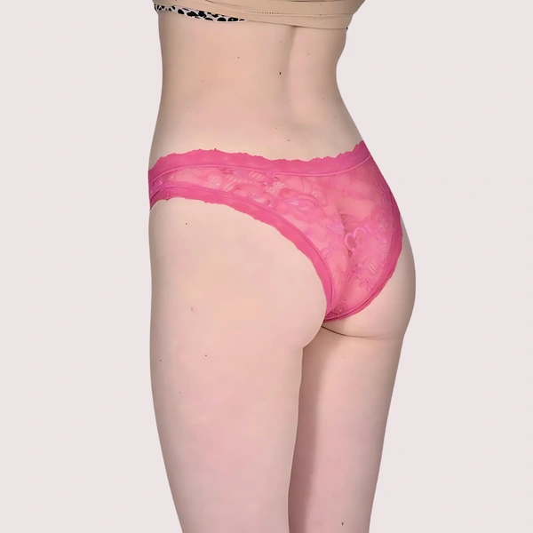 NAUGHTYGALZ Exclusive French Daina Lace Tanga Panties Luxury Gift Box - M, As shown in image