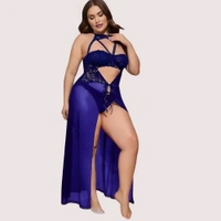 NAUGHTYGALZ Azure Bloom Women's Blue Babydoll Set - Gigas, XXL