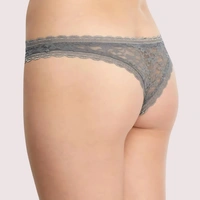 NAUGHTYGALZ French Daina Elegant Lace Tanga Thong Luxury Gift Box - S, As shown in image