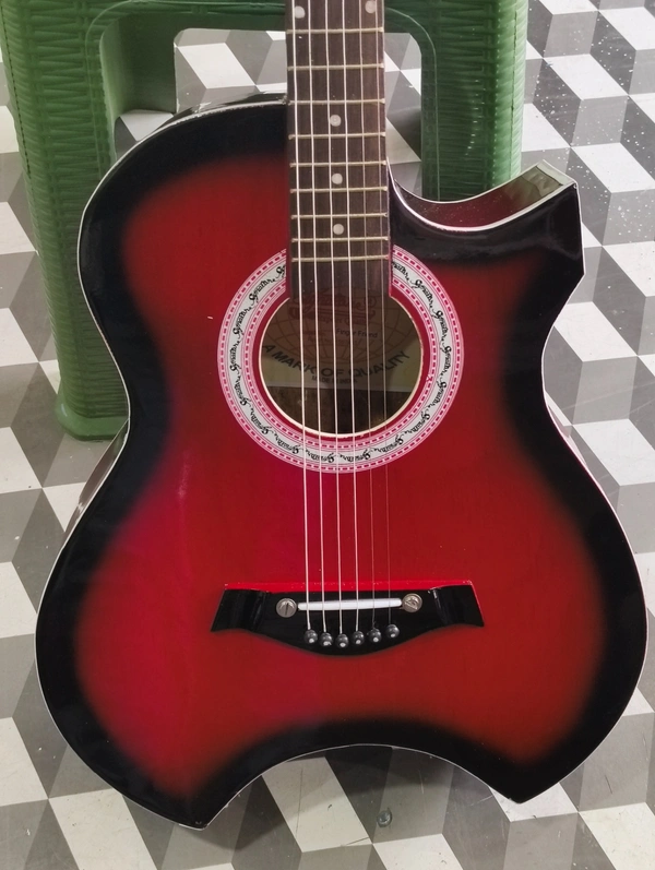 Signatures Semi Acoustice Guitar. Rockstar Loock - 100.2 X 38.5 X 10 CM, Red, 1