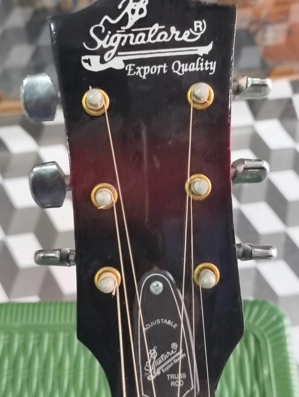 Signatures Semi Acoustice Guitar. Rockstar Loock - 100.2 X 38.5 X 10 CM, Red, 1