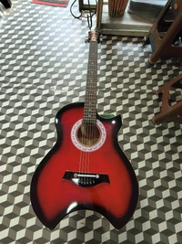 Signatures Semi Acoustice Guitar. Rockstar Loock - 100.2 X 38.5 X 10 CM, Red, 1