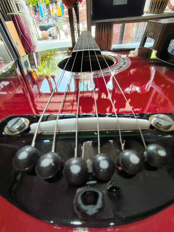 Signatures Semi Acoustice Guitar. Rockstar Loock - 100.2 X 38.5 X 10 CM, Red, 1