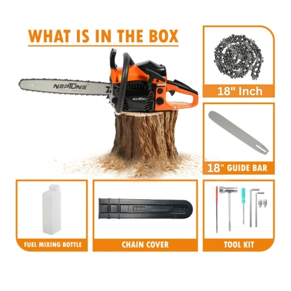 Neptune 58CC 18"Inch Chainsaw 2Stroke