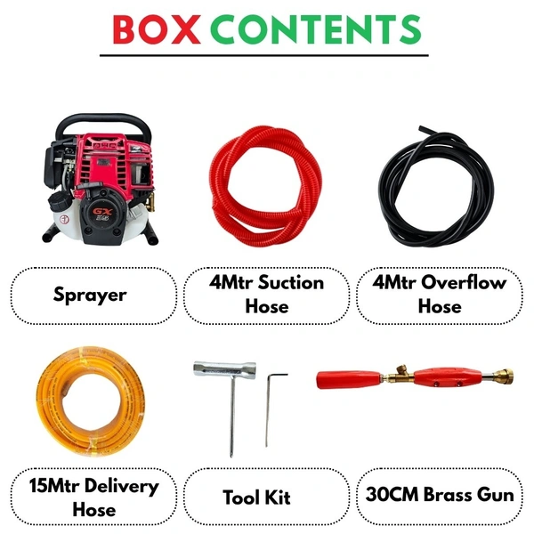 Adiyogi Bhoomi GX-35 4Stroke Petrol Portable Power Sprayer