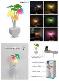 Green Plant Musroom LED Night Lamp | Soft Ambient Lighting | Decorative & Energy-Efficient