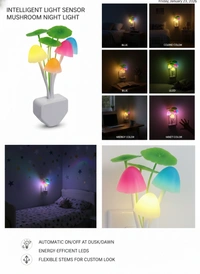 Green Plant Musroom LED Night Lamp | Soft Ambient Lighting | Decorative & Energy-Efficient
