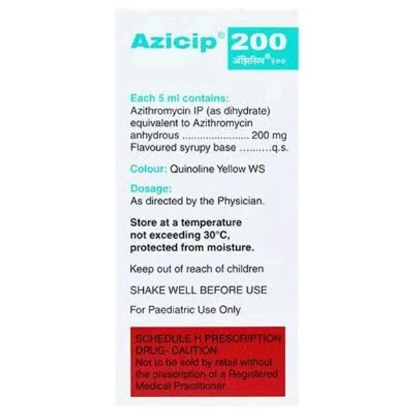 Cipla Azicip 200 (Azithromycin Oral Suspension IP) 15ml