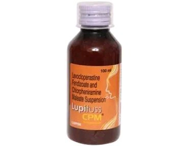 Lupituss CPM Suspension 100ml(Contains
Levocloperastine (20mg/5ml)+ Chlorpheniramine Maleate (4mg/5ml)