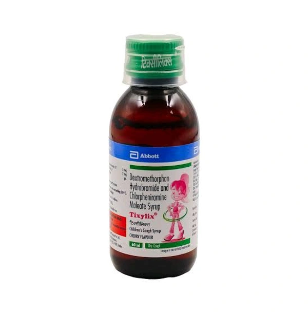 Abbott Tixylix Syrup (Contains
Chlorpheniramine Maleate (2mg/5ml)+ Dextromethorphan Hydrobromide (5mg/5ml))