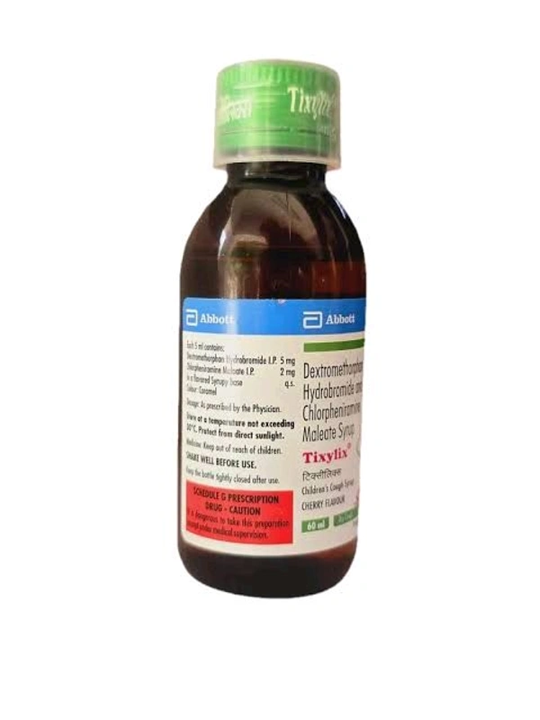 Abbott Tixylix Syrup (Contains
Chlorpheniramine Maleate (2mg/5ml)+ Dextromethorphan Hydrobromide (5mg/5ml))