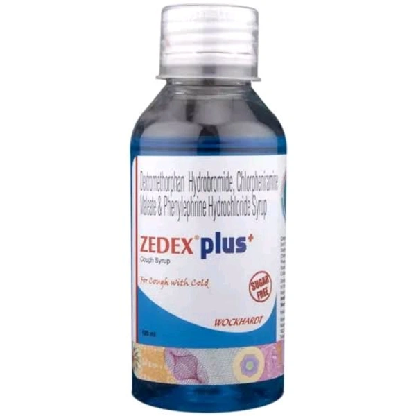 Zedex Plus Cough Syrup (Contains
Phenylephrine (5mg/5ml)+ Chlorpheniramine Maleate (2mg/5ml)+ Dextromethorphan Hydrobromide (10mg/5ml)