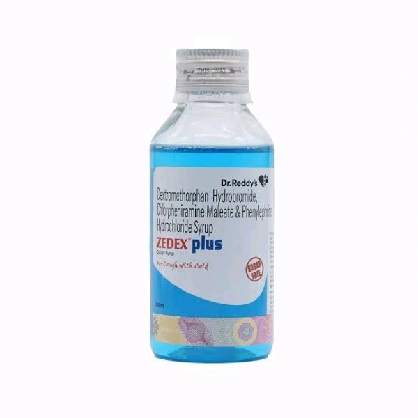 Zedex Plus Cough Syrup (Contains
Phenylephrine (5mg/5ml)+ Chlorpheniramine Maleate (2mg/5ml)+ Dextromethorphan Hydrobromide (10mg/5ml)