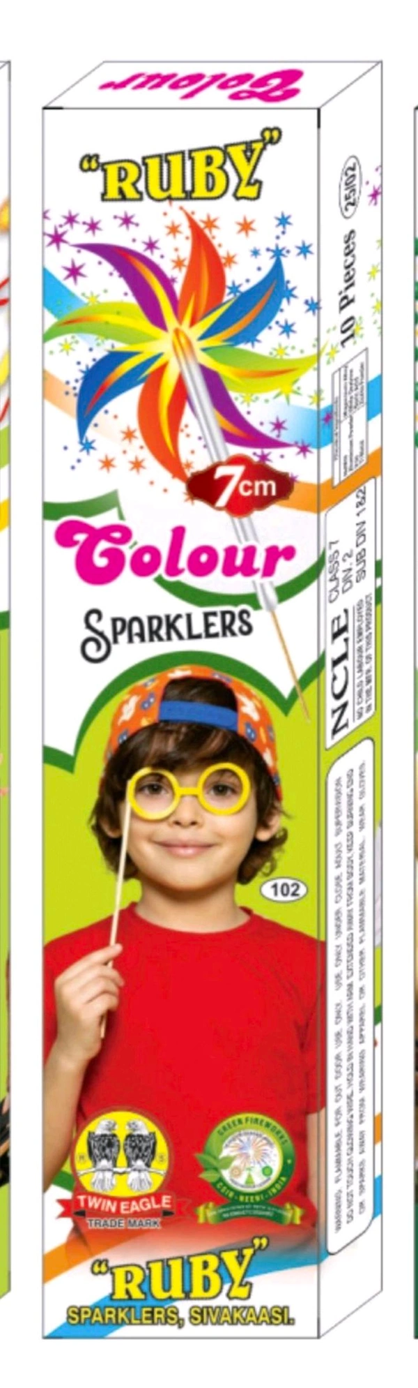 Ruby 7 Cm Crackling Sparklers - 7 செ.மீ கிராக்கிலிங் கம்பி (10 pcs)