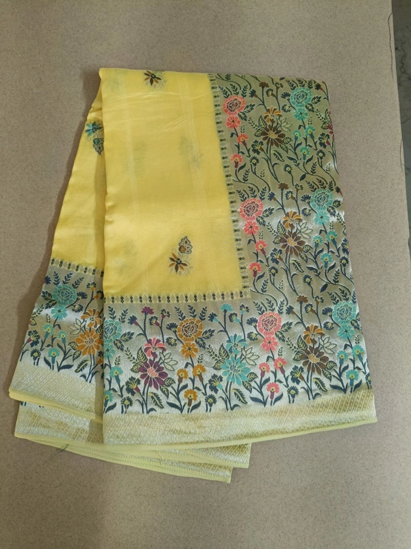 tusser georgette - Yellow