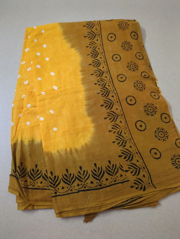 cotton bandjej blockprint