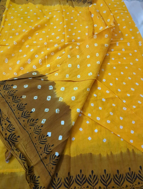 cotton bandjej blockprint