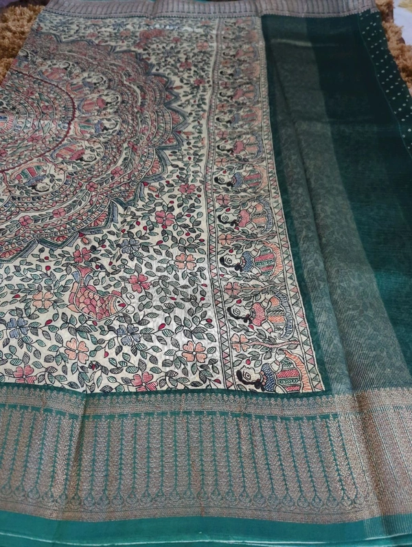 Pure Chanderi Digital  - Black 19