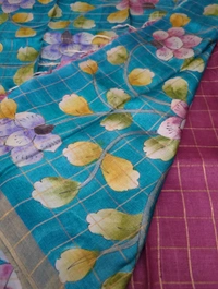 Pure Handloom Tusser  - Purple Pizzazz