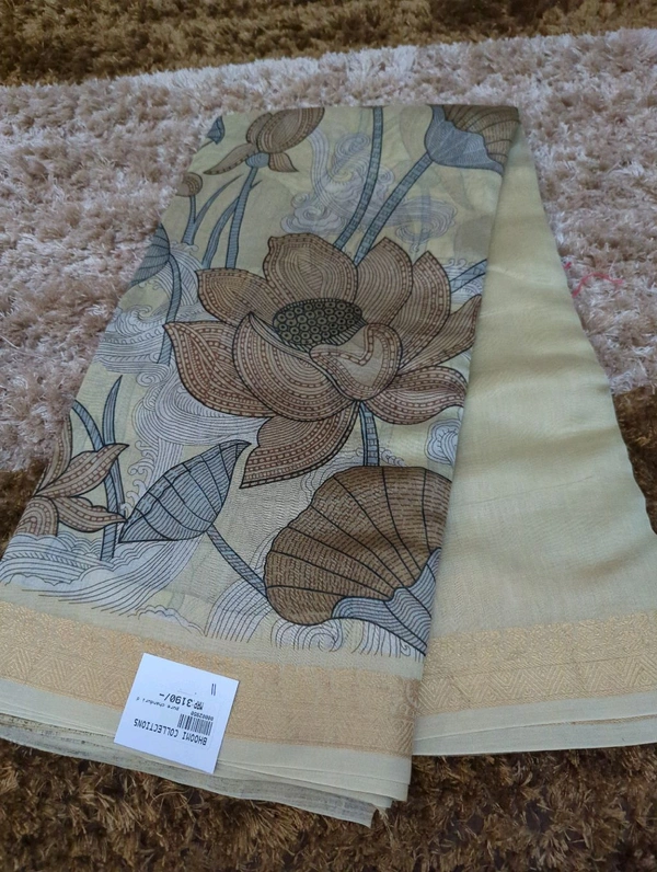 Pure Chanderi Digital - Bone, VZ