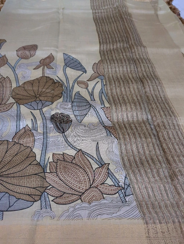 Pure Chanderi Digital - Bone, VZ