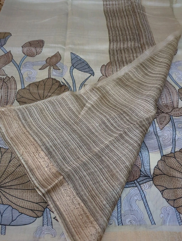 Pure Chanderi Digital - Bone, VZ