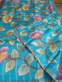 Pure Handloom Tusser  - Gray