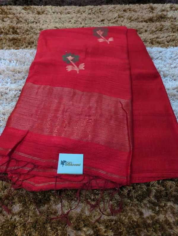 Pure Handloom Matka Silk - Red