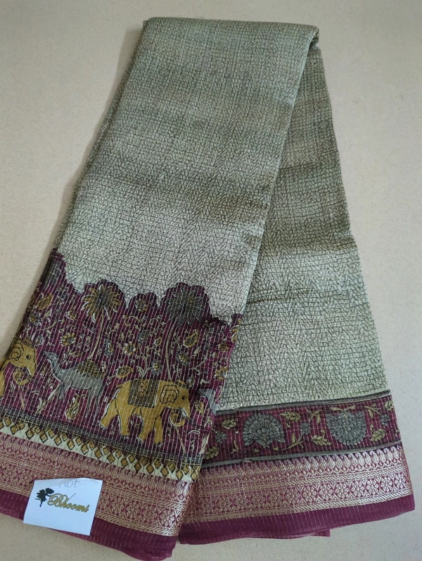 Pure Chanderi Checks - Merlot
