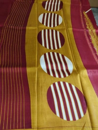 Pure Silk Designer  - Red and gold