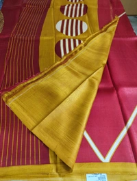 Pure Silk Designer  - Red and gold