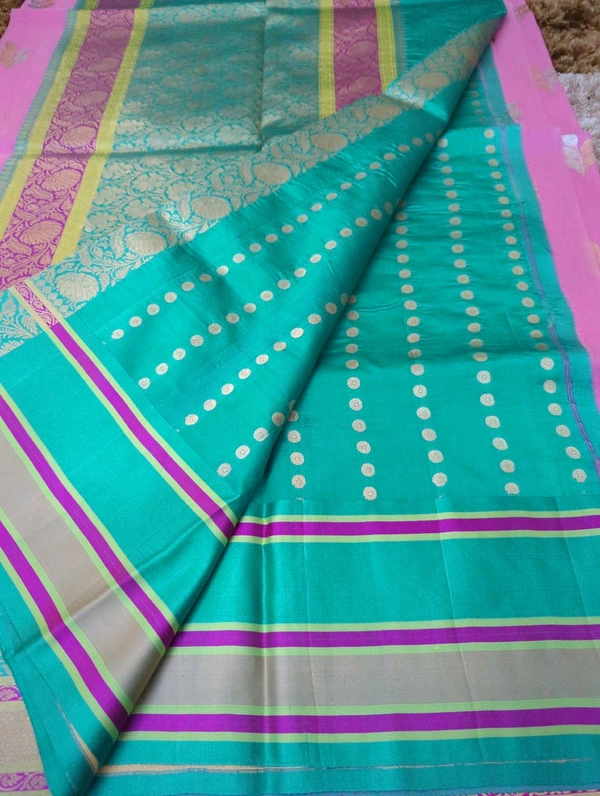 Pure Handloom Katan Kora - pink