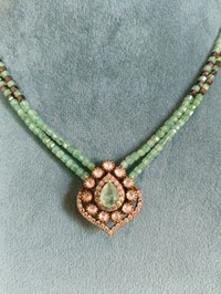 Real Cz S With Victorian Pendent  - Green
