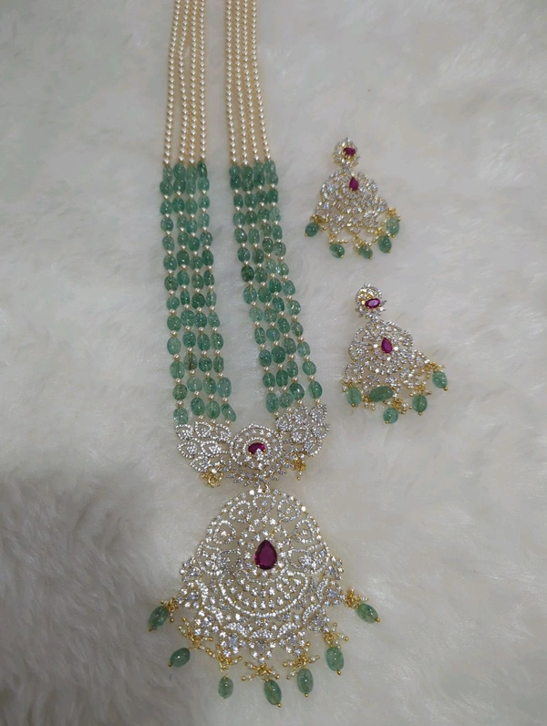 Diamond Copy Beads Set - Moss Green