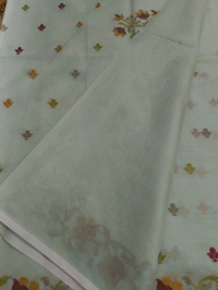 Pure Kota Super Net Embroidery  - Mint Green