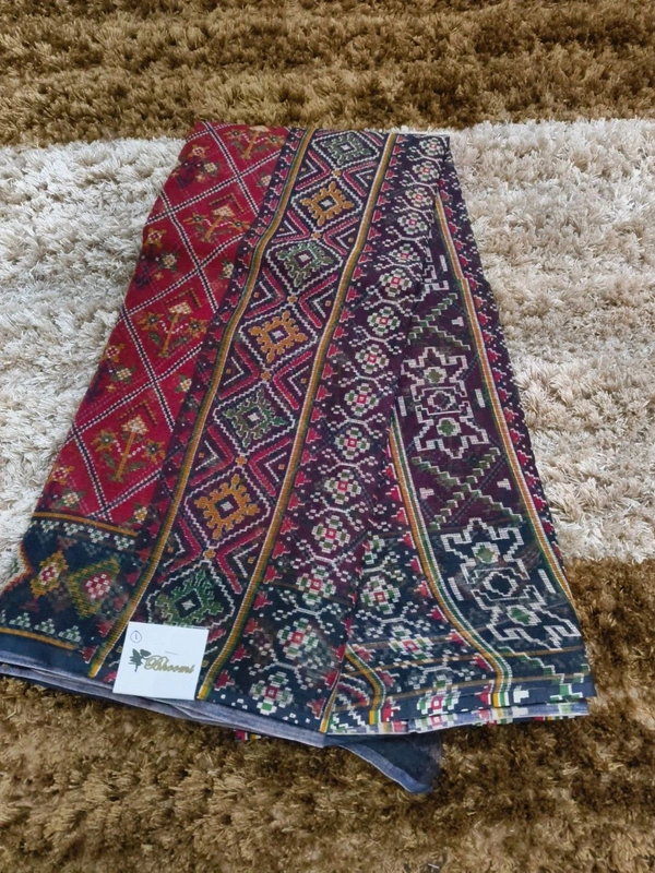 Pure Cotton Kota Block - Maroon 1