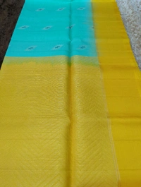 Pure Handloom Soft Silk  - sky blue