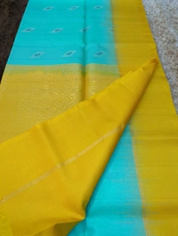 Pure Handloom Soft Silk  - sky blue
