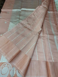 Pure Handloom Raw Mango Pattu - Pink