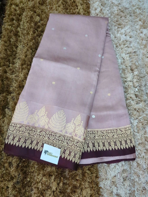Pure Handloom Raw Mango Pattu - Morocco Brown