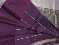 Pure Handloom Raw Mango Pattu - Morocco Brown