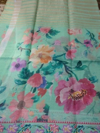 Pure Cotton Kota Designer  - Vista Blue