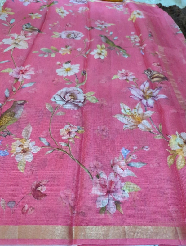 Pure Silk Kota Digital  - Wild Watermelon 4