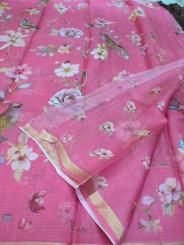 Pure Silk Kota Digital  - Wild Watermelon 4